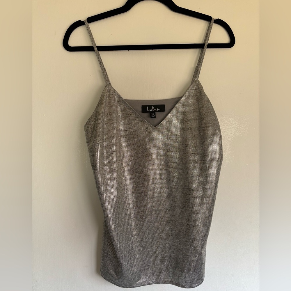 Lulus silver sparkly top size XS